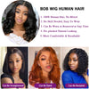 Best short wavy curly women's human hair medium size wigs
