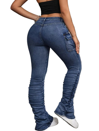 jeans high waist
high-waisted jeans
wide leg jeans women
wide leg women's jeans
high waist jeans, wide leg
Women's high-waisted jeans - Bottom- MICAELLIE